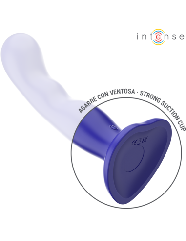 INTENSE - SHORTY VIBRATOR WITH SUCTION CUP BLUE REMOTE CONTROL