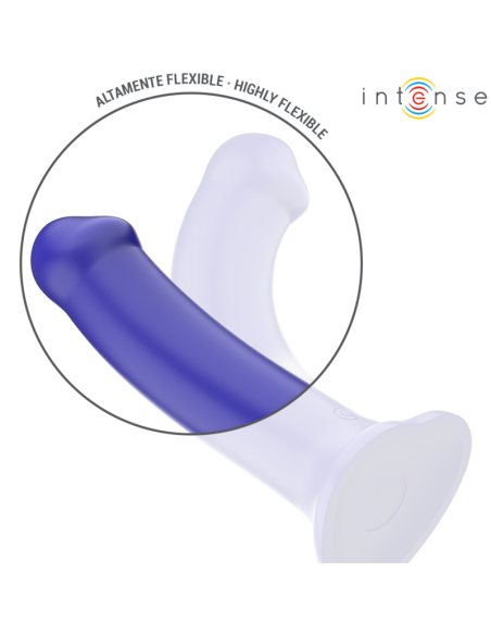 INTENSE - VICTORIA VIBRATOR WITH SUCTION CUP 10 VIBRATIONS DARK BLUE REMOTE CONTROL