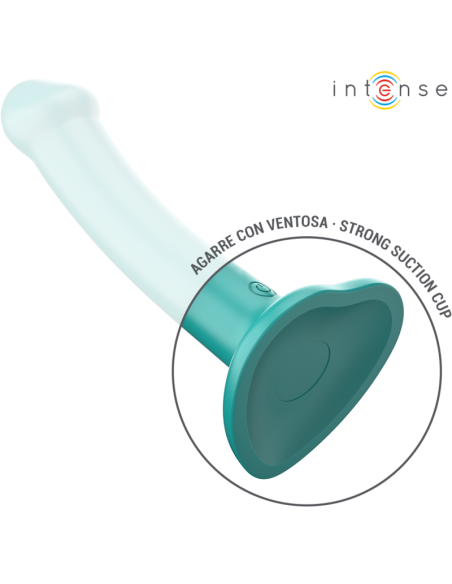 INTENSE - KATIE VIBRATOR WITH SUCTION CUP 10 VIBRATIONS BLUE REMOTE CONTROL