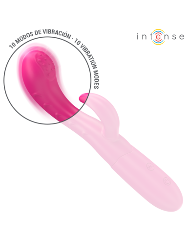INTENSE - AMARA VIBRATOR WITH STIMULATING TONGUE 10 VIBRATIONS PINK