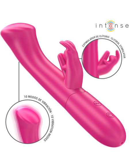 INTENSE - JULIETA RABBIT VIBRATOR 18.6 CM 10 VIBRATIONS PINK