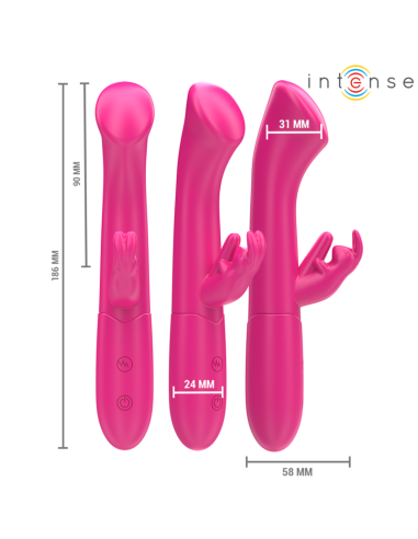 INTENSE - JULIETA RABBIT VIBRATOR 18.6 CM 10 VIBRATIONS PINK
