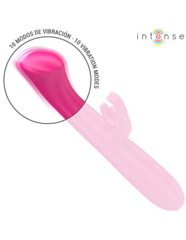 INTENSE - JULIETA RABBIT VIBRATOR 18.6 CM 10 VIBRATIONS PINK