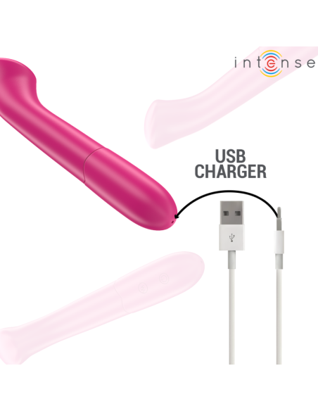 INTENSE - PATY VIBRATOR 19 CM FLEXIBLE 10 VIBRATIONS MODEL 2 PINK