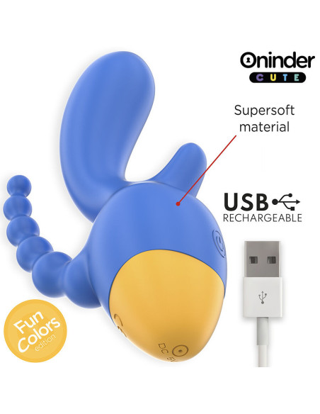 ONINDER CUTE - LOVE 3 SOME TRIPLE VIBRATOR - FREE WORLDWIDE APP