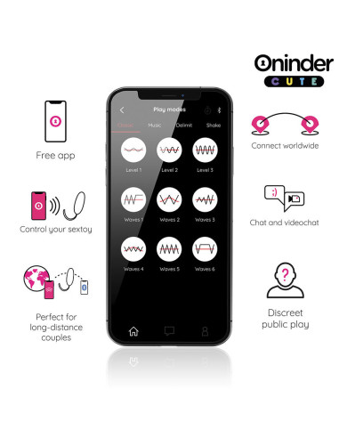 ONINDER CUTE - LOVE PLEASURE VIBRO-WAVE TAPPING SILICONE EGG - FREE WORLDWIDE APP