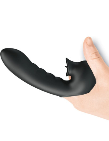 PRETTY LOVE - HOBGOBLIN VIBRATING FINGER CASE 12 VIBRATIONS CLITORIS STIMULATOR BLACK