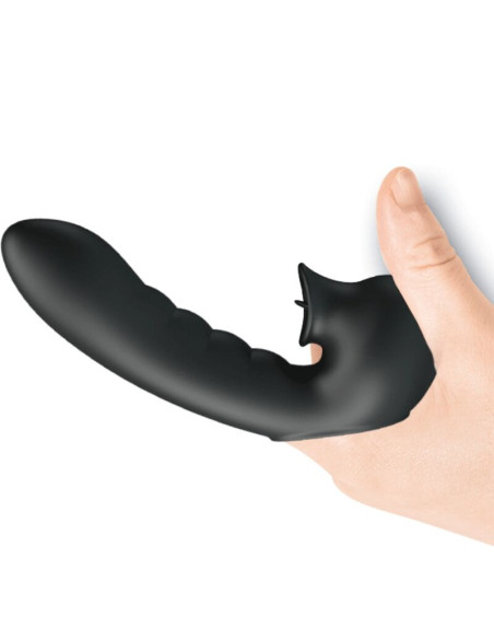 PRETTY LOVE - HOBGOBLIN VIBRATING FINGER CASE 12 VIBRATIONS CLITORIS STIMULATOR BLACK