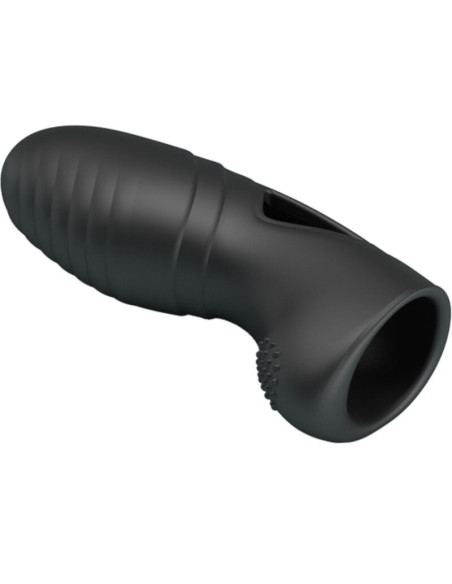 PRETTY LOVE - ALAN SILICONE FINGER VIBRATOR BLACK