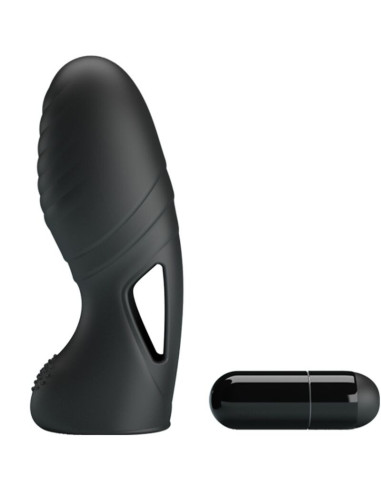 PRETTY LOVE - ALAN SILICONE FINGER VIBRATOR BLACK