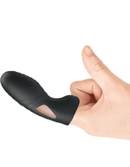 PRETTY LOVE - ALAN SILICONE FINGER VIBRATOR BLACK