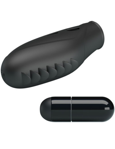 PRETTY LOVE - GILO SILICONE FINGER VIBRATOR BLACK
