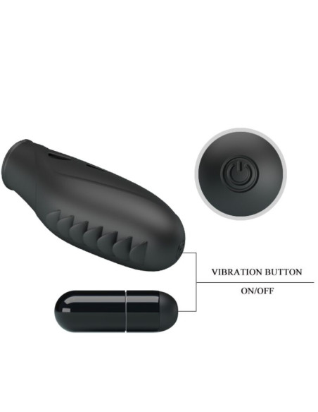 PRETTY LOVE - GILO SILICONE FINGER VIBRATOR BLACK