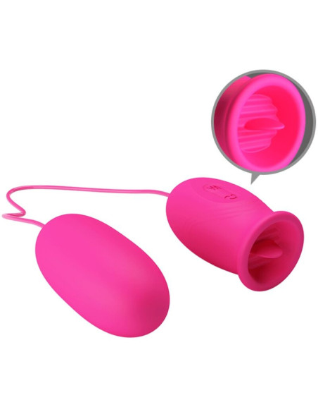 PRETTY LOVE - DAISY VIBRATING EGG CLITORIS STIMULATING TONGUE PINK