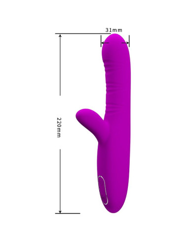 PRETTY LOVE - ANGELIQUE MULTIFUNCTION VIBRATOR CLITORIS STIMULATOR PURPLE