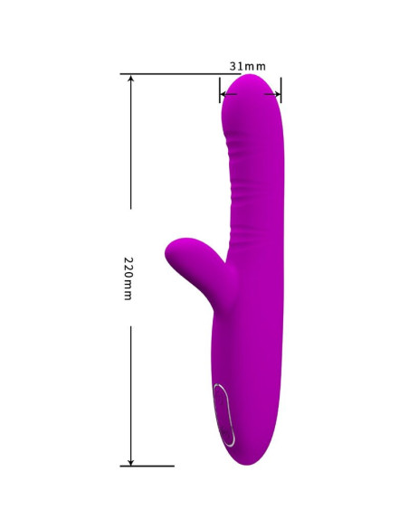 PRETTY LOVE - ANGELIQUE MULTIFUNCTION VIBRATOR CLITORIS STIMULATOR PURPLE