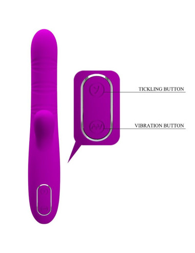 PRETTY LOVE - ANGELIQUE MULTIFUNCTION VIBRATOR CLITORIS STIMULATOR PURPLE