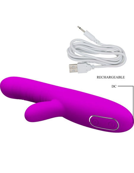 PRETTY LOVE - ANGELIQUE MULTIFUNCTION VIBRATOR CLITORIS STIMULATOR PURPLE