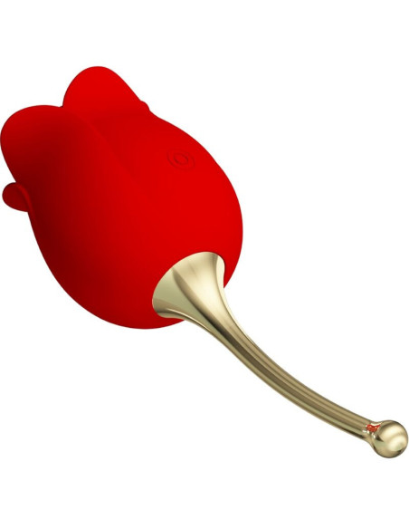 PRETTY LOVE - ROSE LOVER ROSE CLITORIS STIMULATOR 12 VIBRATIONS RED