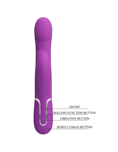 PRETTY LOVE - 4 IN 1 MULTIFUNCTION VIBRATOR and STIMULATOR PURPLE