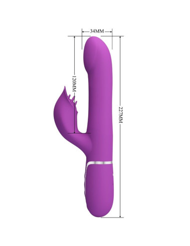 PRETTY LOVE - 4 IN 1 MULTIFUNCTION VIBRATOR and STIMULATOR PURPLE
