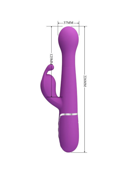 PRETTY LOVE - DEJON 3 IN 1 MULTIFUNCTION RABBIT VIBRATOR PURPLE