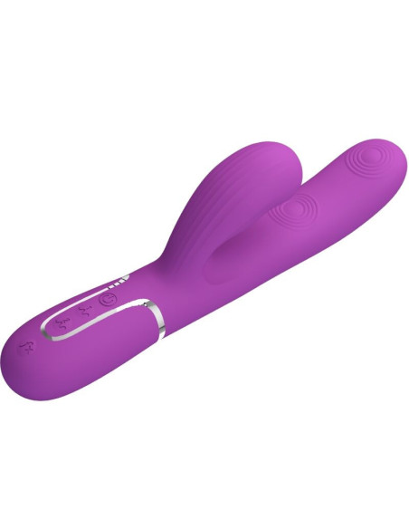 PRETTY LOVE - PERLITA 3 IN 1 MULTIFUNCTION RABBIT VIBRATOR PURPLE