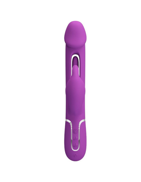 PRETTY LOVE - KAMPAS 3 IN 1 MULTIFUNCTION RABBIT VIBRATOR PURPLE
