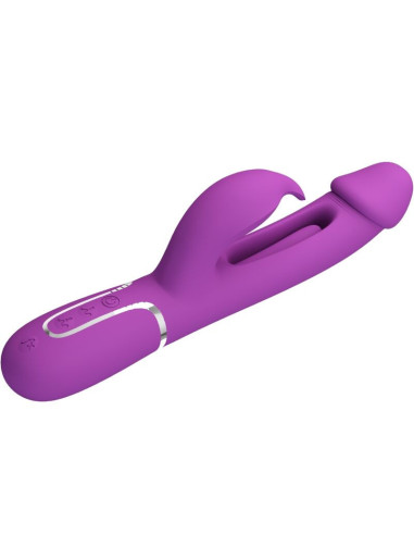 PRETTY LOVE - KAMPAS 3 IN 1 MULTIFUNCTION RABBIT VIBRATOR PURPLE