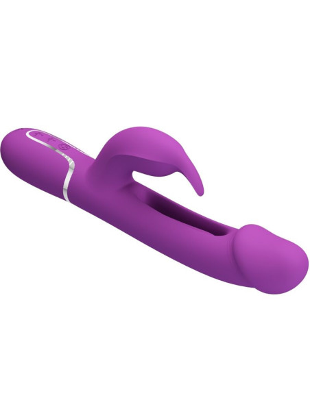 PRETTY LOVE - KAMPAS 3 IN 1 MULTIFUNCTION RABBIT VIBRATOR PURPLE