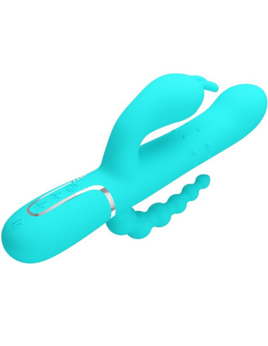 PRETTY LOVE - CAMMY 4 IN 1 MULTIFUNCTION TRIPPLE RABBIT VIBRATOR BLUE