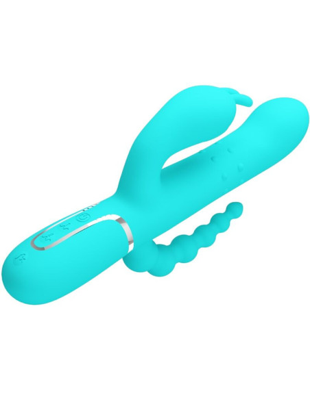 PRETTY LOVE - CAMMY 4 IN 1 MULTIFUNCTION TRIPPLE RABBIT VIBRATOR BLUE
