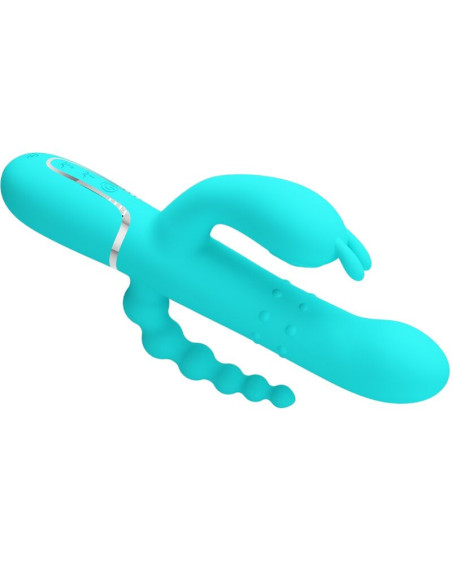 PRETTY LOVE - CAMMY 4 IN 1 MULTIFUNCTION TRIPPLE RABBIT VIBRATOR BLUE