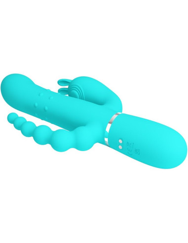 PRETTY LOVE - CAMMY 4 IN 1 MULTIFUNCTION TRIPPLE RABBIT VIBRATOR BLUE