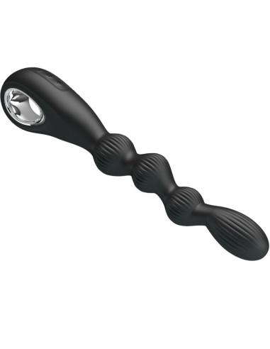 PRETTY LOVE - FEDERER ANAL VIBRATOR 12 VIBRATIONS BLACK