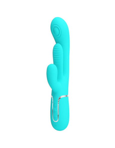 PRETTY LOVE - SHANIA TRIPLE RABBIT MULTIFUNCTION VIBRATOR 3 IN 1 BLUE