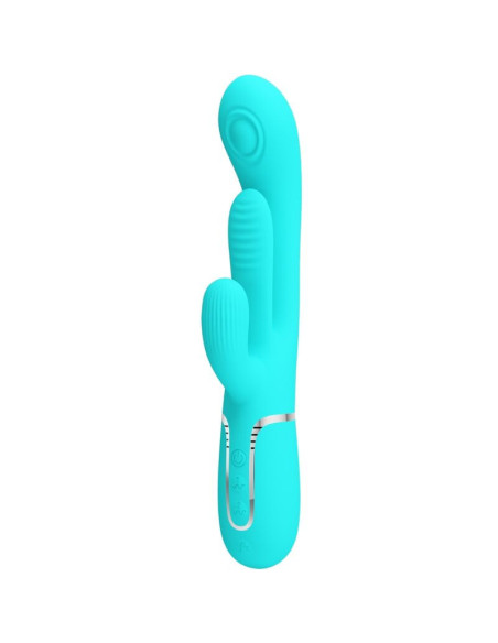 PRETTY LOVE - SHANIA TRIPLE RABBIT MULTIFUNCTION VIBRATOR 3 IN 1 BLUE