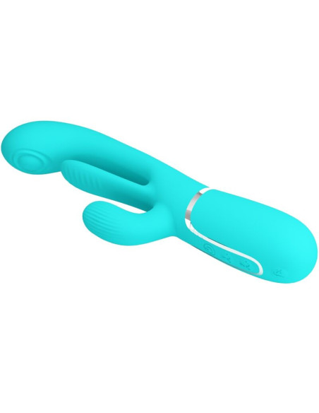 PRETTY LOVE - SHANIA TRIPLE RABBIT MULTIFUNCTION VIBRATOR 3 IN 1 BLUE
