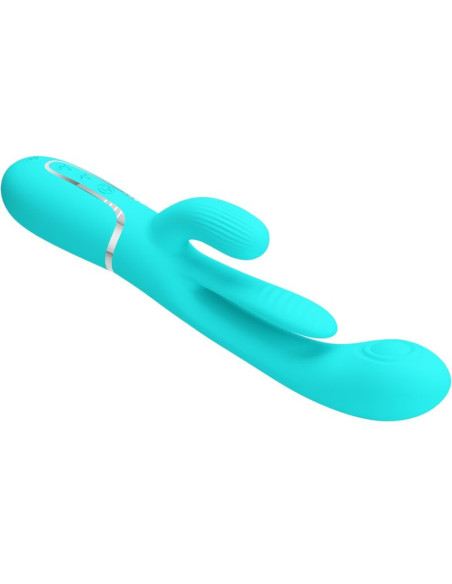 PRETTY LOVE - SHANIA TRIPLE RABBIT MULTIFUNCTION VIBRATOR 3 IN 1 BLUE