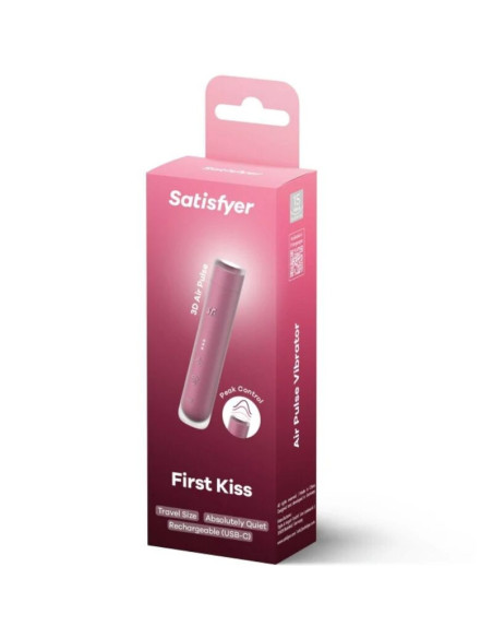 SATISFYER - FIRST KISS WAVE CLITORIS STIMULATOR GARNET
