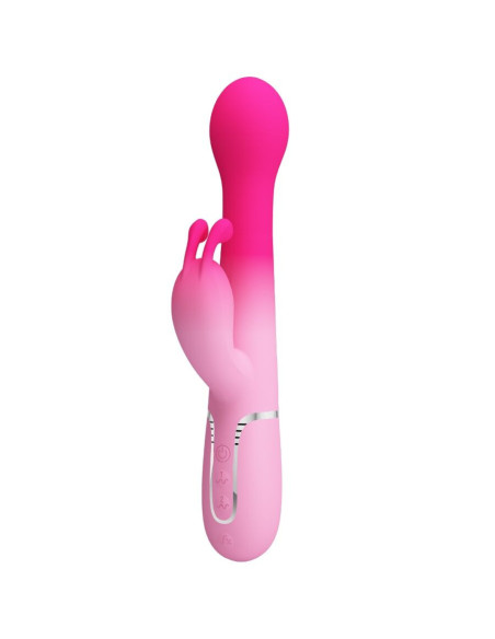 PRETTY LOVE - DEJON 3 IN 1 MULTIFUNCTION RABBIT VIBRATOR PINK