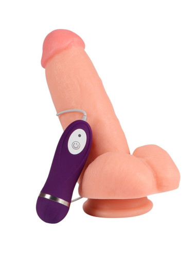 SHEQU - RED EAGLE vibratorius-dildo su nuotolinio valdymo pultu 17 cm