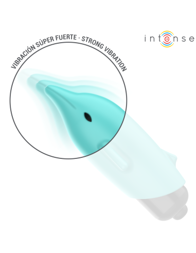 INTENSE - ECHO VIBRATING BULLET DOLPHIN BLUE 8 X 4.7 CM