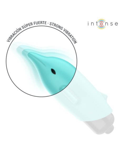 INTENSE - ECHO VIBRATING BULLET DOLPHIN BLUE 8 X 4.7 CM