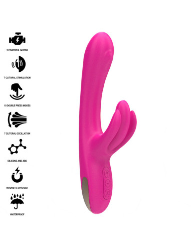 INTENSE - BRITNEY MULTIFUNCTION RABBIT VIBRATOR 23 CM PINK