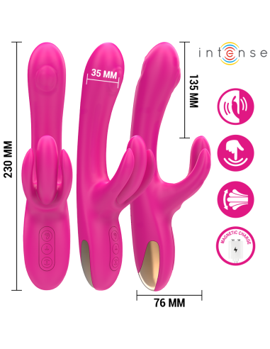 INTENSE - BRITNEY MULTIFUNCTION RABBIT VIBRATOR 23 CM PINK