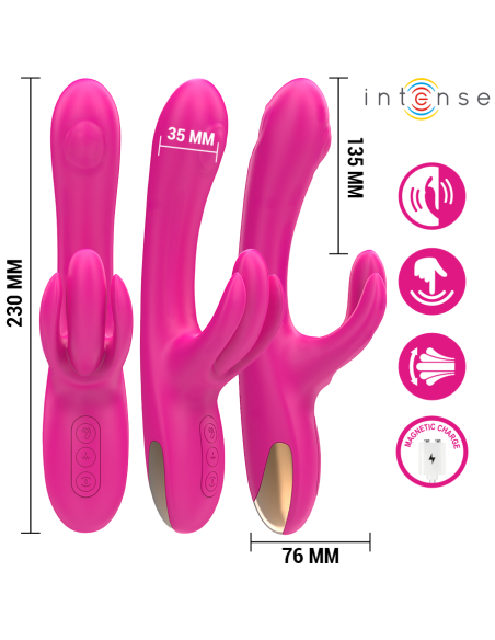 INTENSE - BRITNEY MULTIFUNCTION RABBIT VIBRATOR 23 CM PINK