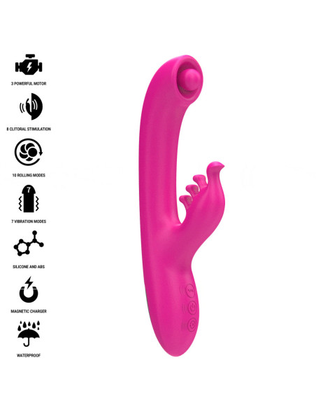INTENSE - CHRISTINA MULTIFUNCTION RABBIT VIBRATOR 22.5 CM PINK