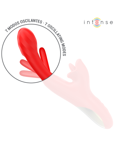 INTENSE - JESSICA MULTIFUNCTION VIBRATOR CLITORIS STIMULATION 24.8 CM RED