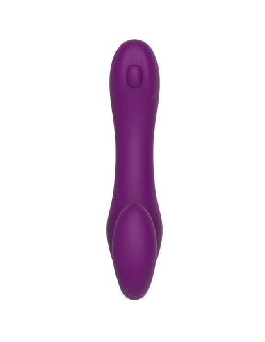 XOCOON - 2 IN 1 BE DIRŽELIO STRAP-ON VIBRATORIUS ELEMENTAS SU NUOTOLINIO VALDYMO PULTELIU, VIOLETINIS